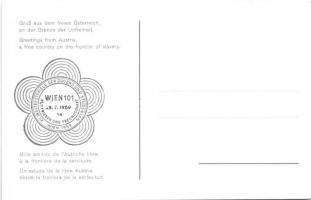 "Achtung! Staatsgrenze" Blick auf die österreichisch-ungarische Grenze. Gruß aus dem freie...