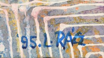 Rácz László (1919-1999): Madár, 1995. Olaj, vászon, jelzett. 74×55,5 cm. Fa keretben. Kiállítva: Ház...