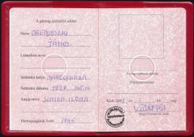 2003 Munkáspárt tagsági igazolvány