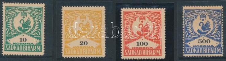 1922 Sarkad városi illetékbélyegek 4 db (12.000)