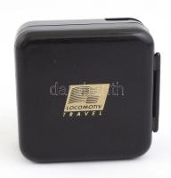 Locomotive travel utazó világóra ébresztő funkcióval, jár, elemmel működik, felnyitható műanyag házb...