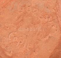 Kerámia síp, plasztikus női fejjel díszített, alján Gorsium Copie jelzéssel, m: 2,5 cm, h: 8,5 cm