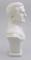 Herendi porcelán Horthy Miklós kormányzó büszt. Fehér mázas, jelzett, kis foltokkal. m: 23,5 cm