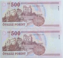 2010. 500Ft "ED" (2x) sorszámkövető T:I,I-
