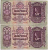 1930. 100P (2x) sorszámkövetők T:I- saroktörések Adamo P17