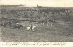 1914 Truppen-Übungsplatz Döberitz. Garde-Infanterie-Vormarsch am Windühlenberg / WWI German military training grounds in Döberitz + Kgl. Preuss. Res.-Feldartill.-Regt. II. Abtlg. Nr. 43