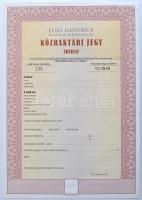 ~1990. "Első Danubius Közraktározási és Kereskedelmi Zrt. Közraktározási Jegy" kitöltetlen...