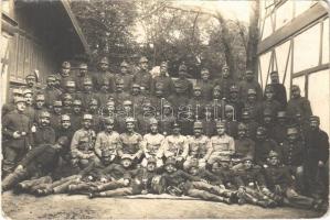 1915 Inf. Reg. No. 4. 12. Ersatzkomp. Prater (Wien) Zum Marokkaner / Osztrák-magyar katonák csoportképe / WWI Austro-Hungarian K.u.K. military, group of soldiers in Vienna. photo (EK)