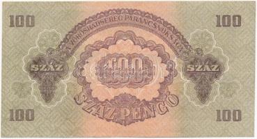 1944. 100P " A Vöröshadsereg Parancsnoksága" T:II hajtatlan, kisebb törések, kis szakadás ...