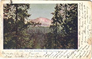 1908 James Peak (Colorado), from Arrowhead, Moffat line (wet damage)