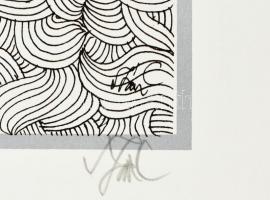 Szász Endre (1926-2003): Női arc (Emese). Szitanyomat, papír, számozott (39/100), jelzett, felcsavar...