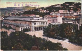 1917 Trieste, Trst; Stazione della ferrovia Meridionale / railway station (r)