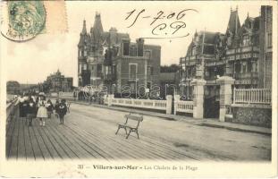 1906 Villers-sur-Mer, Les Chalets de la Plage / beach chalets. TCV card (EK)