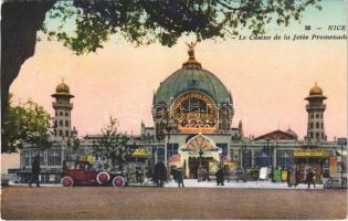 Nice, Nizza; Le Casino de la Jetée Promenade / casino, jetty, automobile (cut)