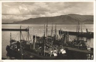 1934 Reykjavík, Hofnin / Hafen / port, steamships (EK)