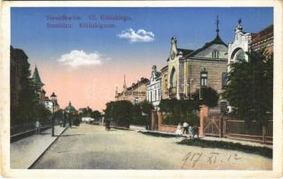 1917 Ivano-Frankivsk, Stanislawów, Stanislau; Ul. Kilinskiego / Kilinskigasse / street view, villa (EK)