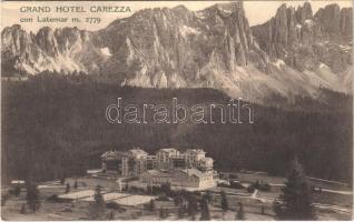 1931 Lago di Carezza, Karersee (Südtirol); Grand Hotel Carezza con Latemar / hotel, mountain peak, tennis courts (EK)