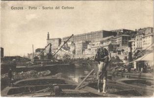 Genova, Genoa; Porto, Scarico del Carbone / port, coal unloading (EK)