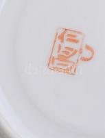 Kínai teás csésze. Kézzel festett, jelzett, kopásokkal