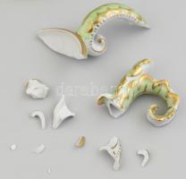 Herendi Viktória mintás nagy méretű, fedeles urnaváza széttört állapotban, javításra, restaurálásra....