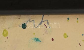 Kolompár László László (1980-): Őszi fák. Olaj, papír, hátoldalán jelzett és Bartók Béla Művelődési ...