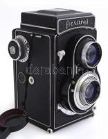 Meopta Flexaret IV.a 6x6 cm/24x36 mm kamera Belar 1:3,5/80 mm objektívvel jó állapotban, bőrtokkal +...