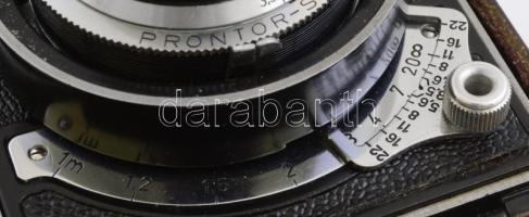 Meopta Flexaret IV.a 6x6 cm/24x36 mm kamera Belar 1:3,5/80 mm objektívvel jó állapotban, bőrtokkal +...