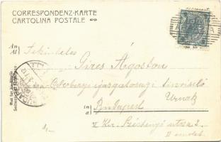 1904 Abbazia, Opatija; Hafen / port, boats (kissé ázott sarkak / slightly wet corners)