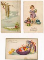 6 db RÉGI üdvözlő motívum képeslap: húsvét / 6 pre-1945 greeting art motive postcards: Easter