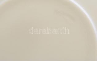 Francia Arc szilvamintás csészék aljakkal, matricás, jelzett, hibátlan, m: 6,5 cm, d: 14 cm