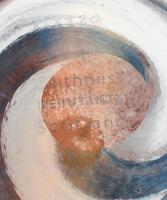 Színes üvegnehezék, d: 7,5 cm