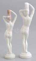 2 db Aquincum porcelán akt: egyik kézzel festett, jelzett, apró kopásnyomokkal, m: 23,5 cm, másik fe...