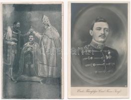 5 db RÉGI uralkodói motívum képeslap: IV. Károly és Zita / 5 pre-1945 royalty motive postcards: Char...