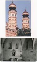 10 db MODERN magyar városképes lap zsinagógákkal / 10 modern Hungarian town-view postcards with syna...
