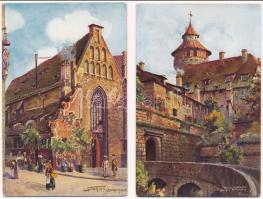 Nürnberg, Nuremberg; - 11 unused pre-1945 postcards s: Sollmann