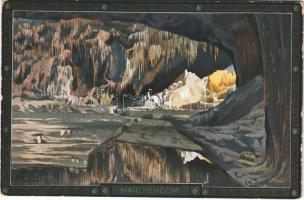 Saalfeld, Die Feengrotten von Saalfeld. Der Märchendom mit der Gralsburg / Saalfeld Fairy Grottoes, cave interior