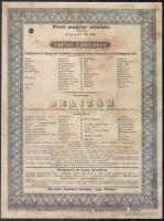 Nemzeti Színházzal kapcsolatos dokumentumok, facsimile másolatok, közte: plakát, részvény, stb., pap...