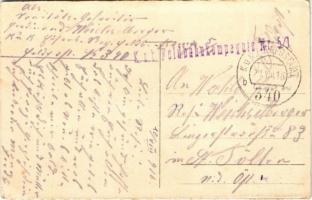 1916 Warszawa, Varsovie, Warschau, Warsaw; Rathaus / Ratusz / town hall + "K.u.k. Feldbahnkompa...