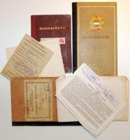 cca 1900-1982 Hagyaték igazolvány tétel: 10 db vegyes igazolvány és okmány