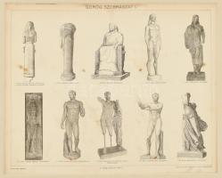 cca 1896 Görög szobrászat I., Pallas Nagy Lexikona, Bp., Pallas-ny., paszpartuban, 22,5x28 cm