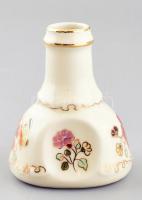 Zsolnay pillangómintás porcelán váza, kézzel festett, jelzett, hibátlan, m: 8,5 cm