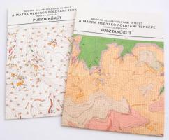 1975 Pusztakőkút. A Mátra hegység földtani térképe. Magyar Állami Földtani Intézet, 10000-es sorozat. 2 db, 1:10000, 69x104 cm