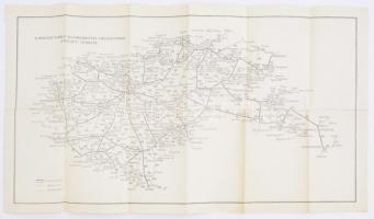 cca 1941 Magyar Királyi Államvasutak közúti gépkocsiüzem (MÁVAUT) autóbuszvonalainak átnézeti térkép...