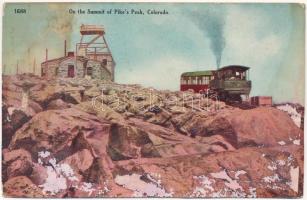 Colorado, on the summit of Pikes Peak, train (b)