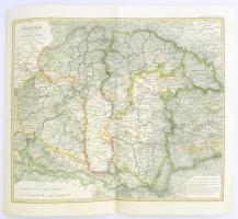 Ungarn und ein Theil von Siebenbürgen, 1825., modern reprint térkép, 34x38,5 cm