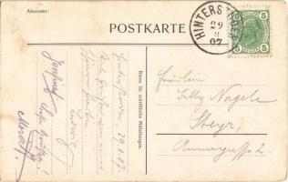 1907 Hinterstoder, Polsterlucke am Lahnteich, Hochpriel und Spitzmauer / lake (EK)