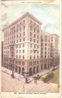 1908 Denver (Colorado), equitable building, tram, horse-drawn carriage (wet damge)
