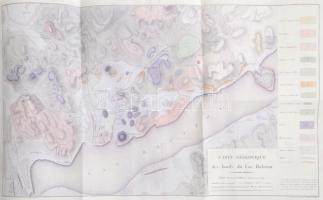 Carte Géologique des bords du Lac Balaton. Reprint térkép, 64x39 cm