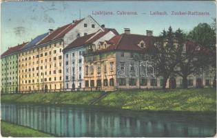 1916 Ljubljana, Laibach; Cukrarna / Zucker-Raffinerie / sugar factory, sugar refinery