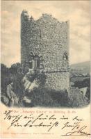 1899 Mödling, Der Schwarze Turm / tower ruins (fl)